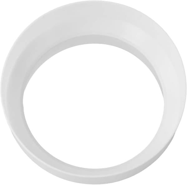 ABS udluftningsrør reducerende adapter 100-118 mm, fortykket kanalventilatorforbindelse til tørretumbler, emhætte, badeværelsesventilation, hvid