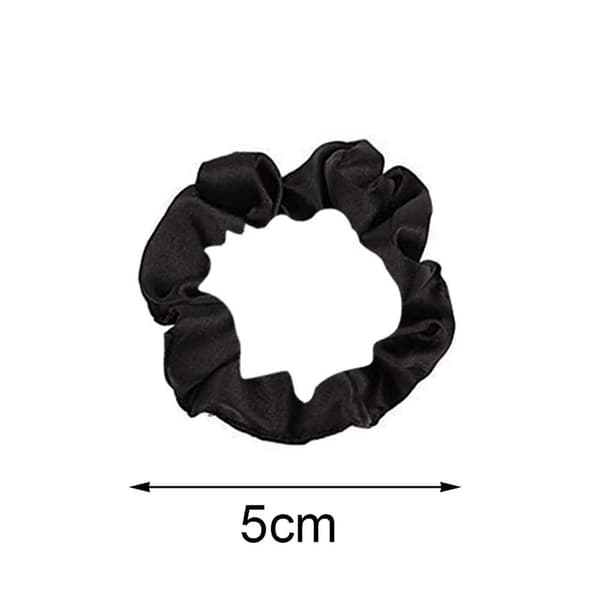 12 stk. satin hårelastikker, sorte hårelastikker, elastiske hårbånd, hestehaleholder, hårtilbehør, Valentinsdagsgaver til kone