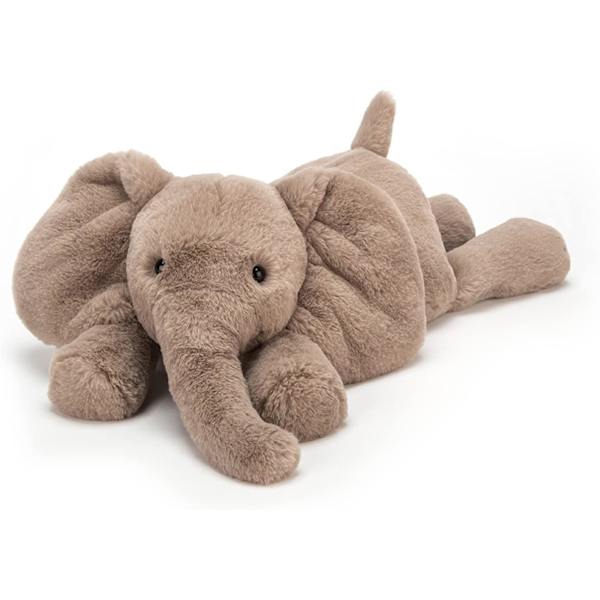 Elefant gosedjur, mediumstorlek 24 cm - Uppstoppad elefant - Klassisk barnpresent