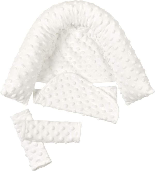 Superblød Bubble Fleece Baby Hovedstøtte Hvid