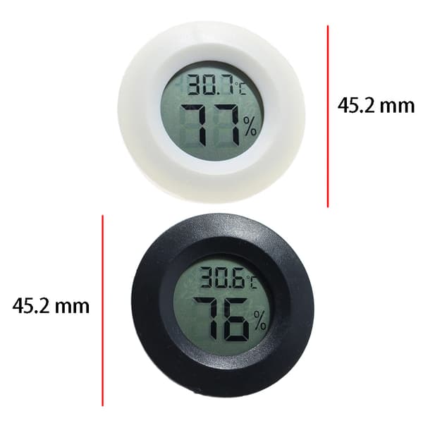 2-pakning Mini Hygrometer Termometer Måler Digital LCD-skjerm For Drivhus Barnerom Reptil Inkuba