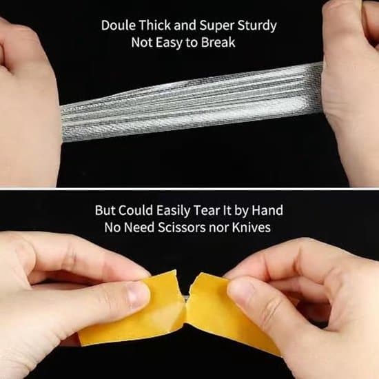 Dobbeltsidig nettingtape, dobbeltsidig vannbestandig nettingtape, for kraftig feste.