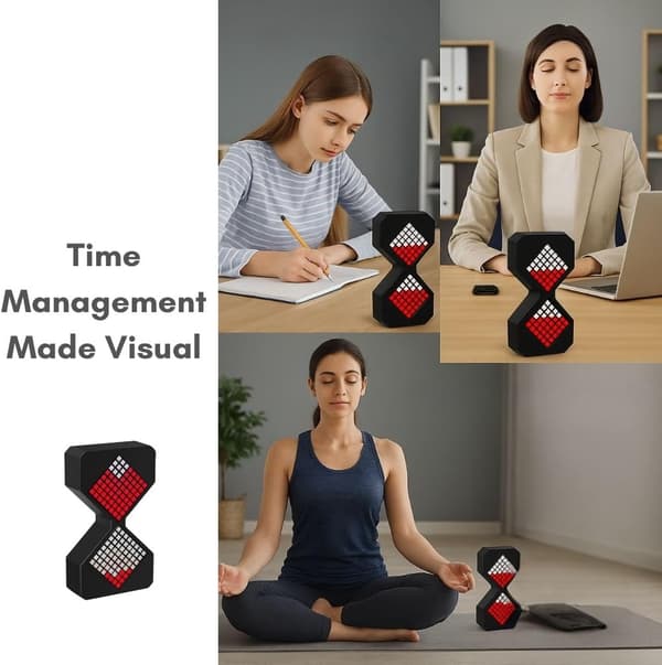 Digital Timer Timeglas – Visuel Skrivebords- og Pomodoro-timerlys