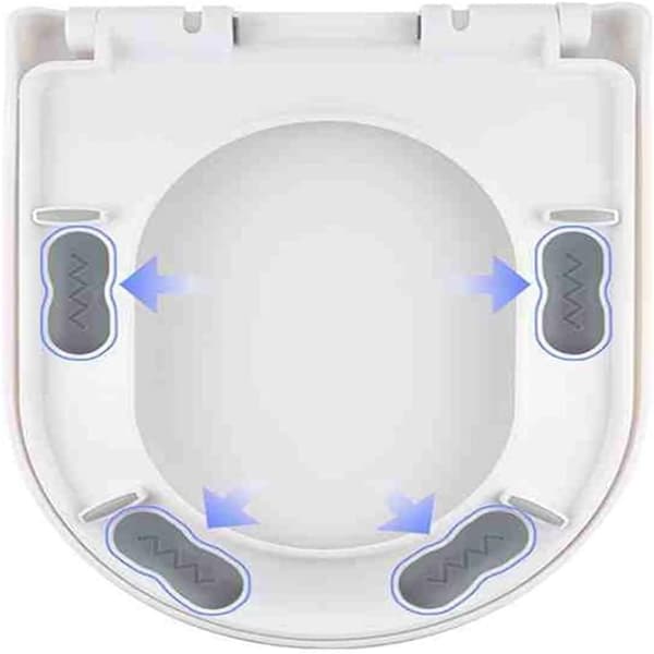 Bidet Toiletsæde Bumper til Bidet med Stærk Lim, Toiletsæde Bumper Udskiftningssæt, Toiletsæde Klæbende Buffer Tilbehør - 2 sæt