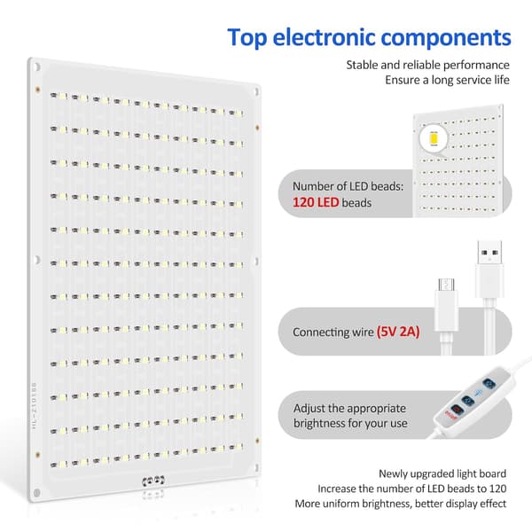 6 stk. LED-baggrundsbelysningssæt til H2D/H2S/X1/X1C/P1/P1S/A1 3D-printer DIY-udskrivningsprojekt 3D-printertilbehør til hjemmekontoret