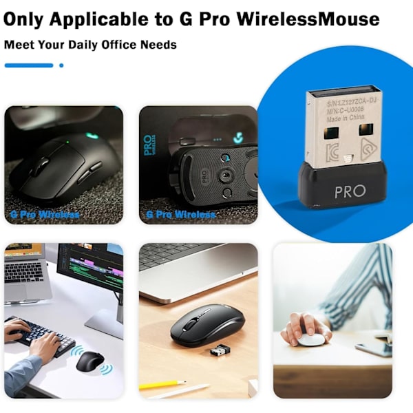 Musmodtager-dongle til Logitech G Pro Wireless/gpro X Superlight Mus G Pro