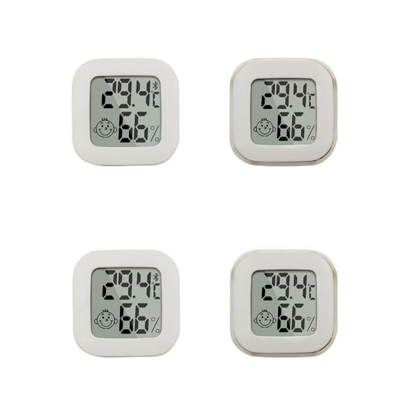 Mini Inomhustermometer, Fuktighetsmätare Digital Hygrometer Rumstermometer, Hög Noggrann Temperatursensor för Hemmet, Termometer (4 st) Fahrenheit
