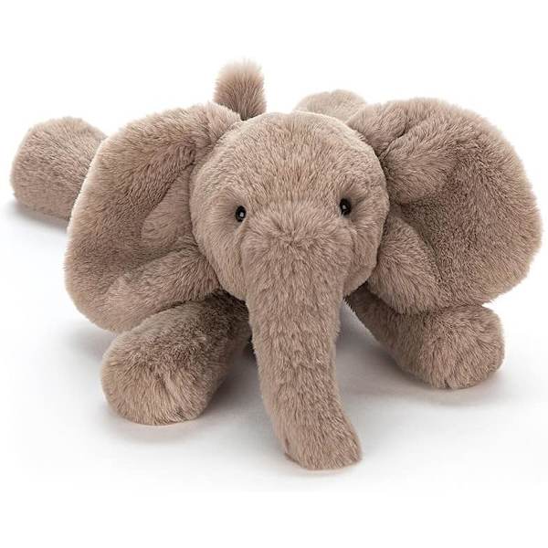 Elefant gosedjur, mediumstorlek 24 cm - Uppstoppad elefant - Klassisk barnpresent