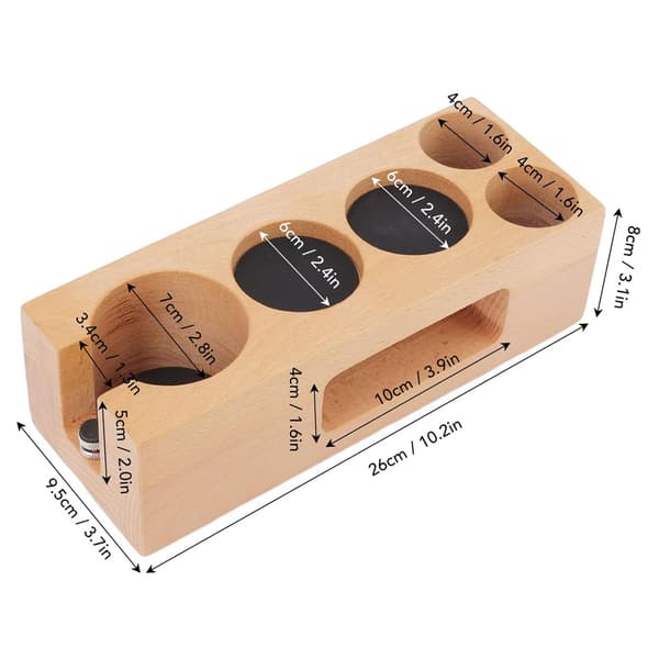 Kaffe Tamper Holder, Træ Skridsikker Kaffe Tamping Espresso Station til Cafe Hjem
