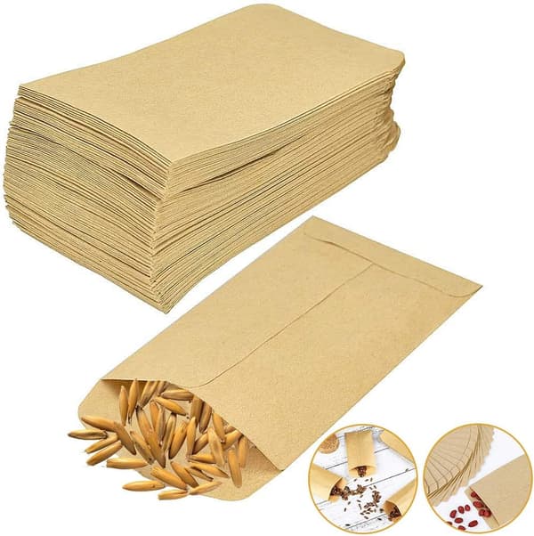 Papperspåsar – DIY-kuvert – Mögelresistenta – 100 stycken – 12×18 cm – Återanvändbara – Minipapperspåsar – Bröllop, Jul – Brun