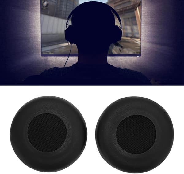 1 par engangs øreputer i skum til hodetelefoner, egnet for Jabra Evolve 20, 20se, 30, 30II, 40, 65 og 65+ headset.