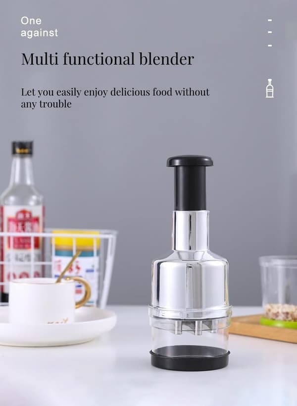 Manuel grøntsagshakker Let og kompakt Manuel foodprocessor til hvidløg, løg, urter og grøntsager