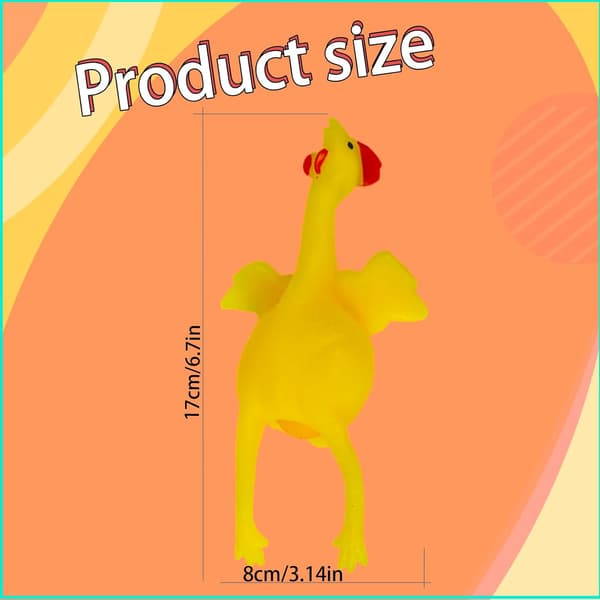 16cm Sjov Squishy Voksenlegetøj Kylling og Æg Stressaflastning