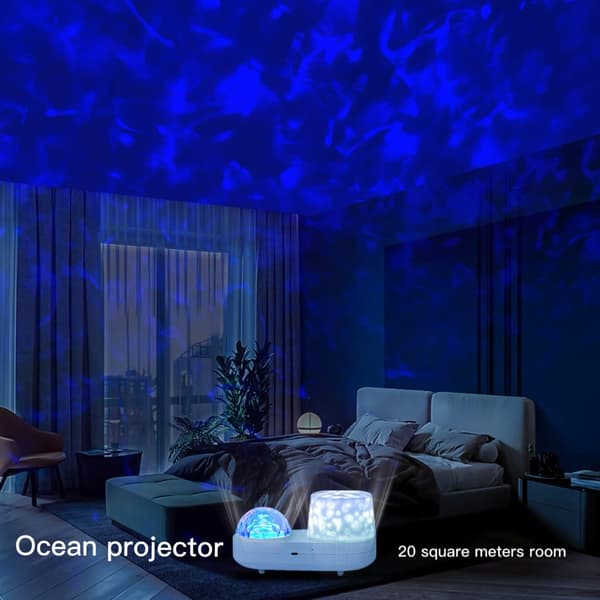 Ocean Light Projector Nattlys Barn, 360 Roterende Projektor Og Timer Sensoriske Lys, 6 Farger Projektorlys For Barn Jenterom Dekorasjon