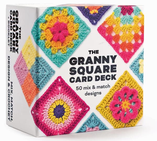 The Granny Square Card Deck DIY Stickmönsterset, med 50 mix-and-match-designer.