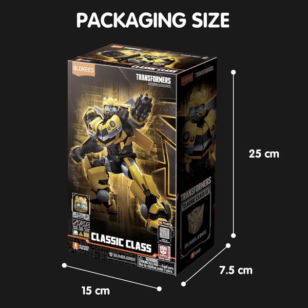 Transformers Classic Class Modellbyggsats | Bumblebee Actionfigur Byggleksak för barn | Ålder 12+