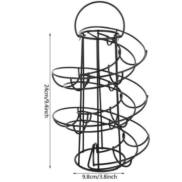 Spiralformet metall eggoppbevaring, spiral eggstativ