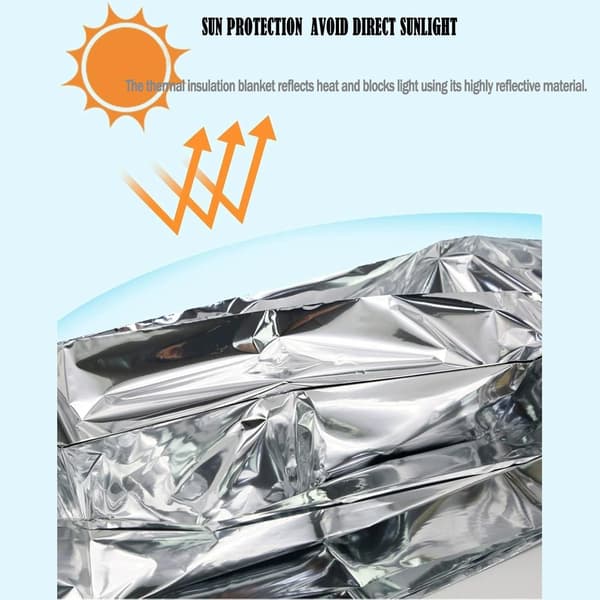 4-pack Mylar Nödfiltar - Vattentät Vindtät Överlevnadsutrustning för Camping, Vandring & Maraton - Behåller 95% Kroppsvärme, Rivtålig,