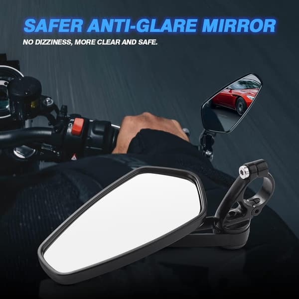 Motorcykelspeglar - 7/8\" (22mm) Styrändsbackspeglar Kompatibla med de flesta
