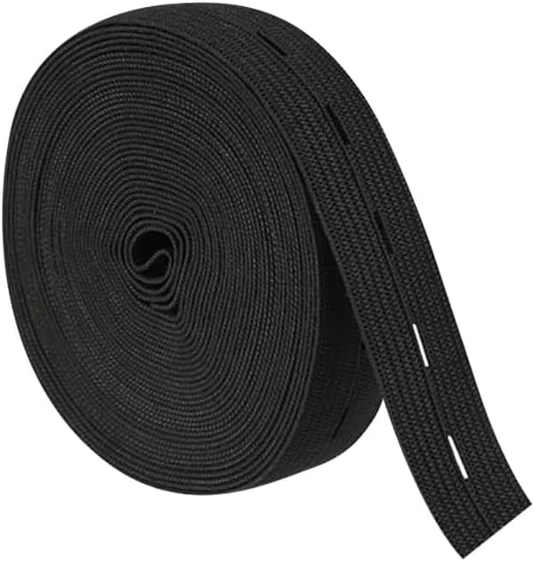 Elastisk øje med elastikbånd, praktisk og alsidig sort bredde: 2 cm