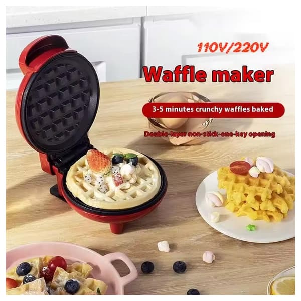 Vaffeljern, mini vaffelbrett, kakeovn, egg, boblevaffel
