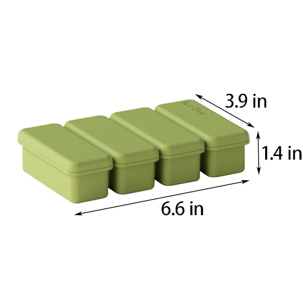 Silikone Isterningeforme Bred Anvendelse 2 Pakker, Isterningebakke til Whiskey, Fryseforme til Supper og Sovser Green