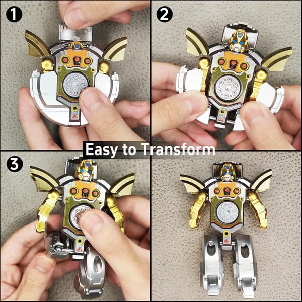 3 STK Transformerbare Fidget Spinners for Barnefest, Deformerbare Robot Spinner Fidget Leker, Fingertupp Gyros Stresslindrende Sensorisk