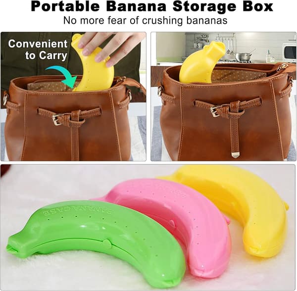3-pack skyddande bananfodral (195*130*45mm) - för utomhusbruk och resor