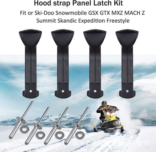 Snøscooter panserstropp panel låsesett for SKI DOO GSX Freestyle GTX MXZ Summit 517302448