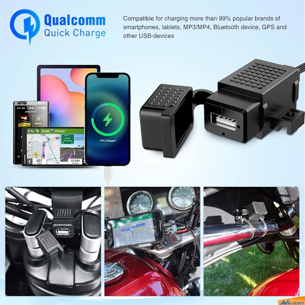 SAE til USB Motorsykkel SAE til USB Adapter SAE USB Grensesnittkabel