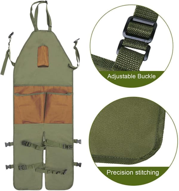 Havearbejde Trim Multi-Pocket Oxford Stof Farveblok Udvidet Version Have Benskinner Forklæde