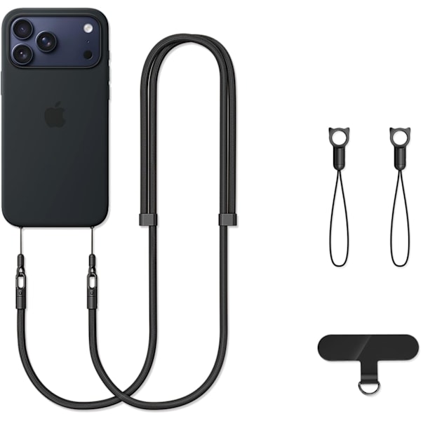 For iPhone 17 Pro Max Justerbar Crossbody Halsstropp