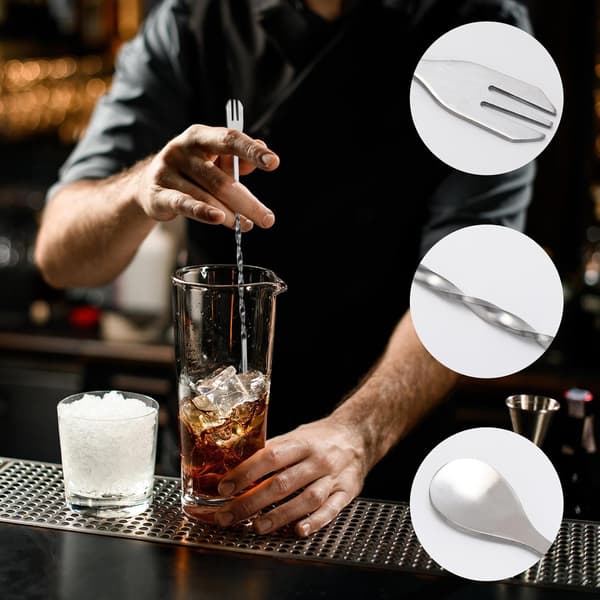 5-Delars Cocktail Muddler Set - 304 Rostfritt Stål Cocktail Muddler Multifunktionell Cocktail Sked, 2-Delars Hällpip