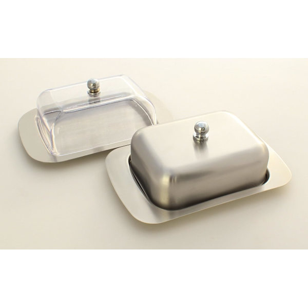 Fedtform i rustfrit stål, let at gribe låget