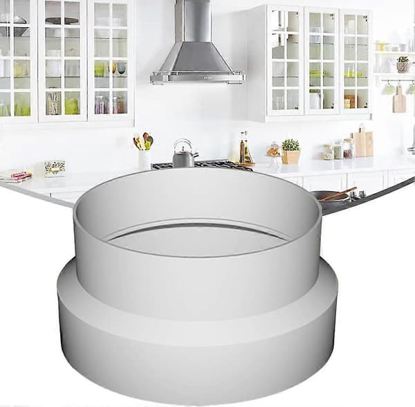 ABS udluftningsrør reducerende adapter 100-118 mm, fortykket kanalventilatorforbindelse til tørretumbler, emhætte, badeværelsesventilation, hvid