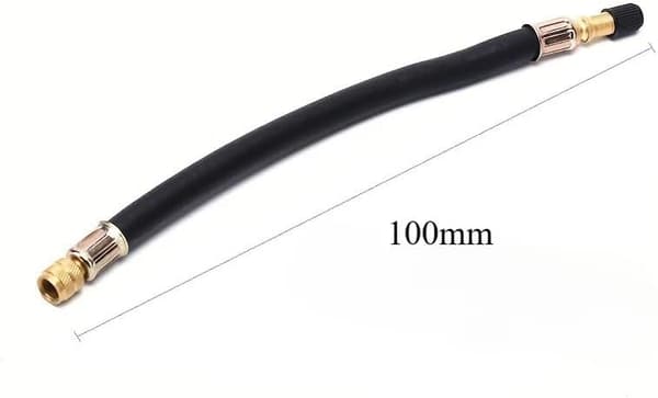 Bilfälgar Däckventilförlängningar Röradapter Flätad Flexibel Slang Däckventil Uppblåsbar Gummislang Tillämplig (Svart Slang 100mm) 3st