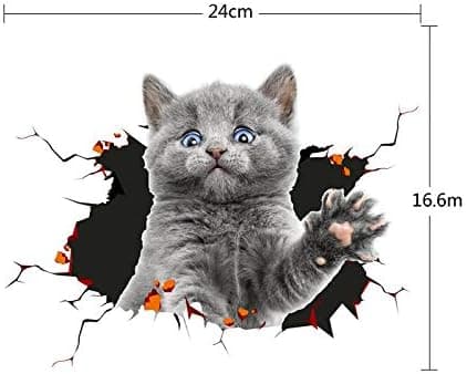 3D Bilklistremerke – Avtakbart – Katte-design – For vindu
