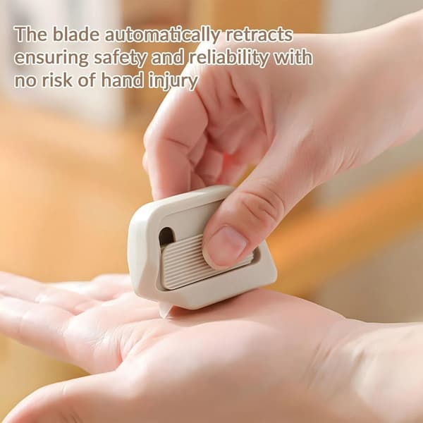 Magnetisk keramisk papirkutter, bærbar papirkutter med blad, mini keramisk papirkutter, keramisk sikkerhetsblad, lommeformat, automatisk inntrekkbar