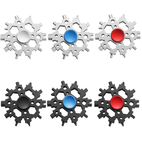 Skruvmejsel, 23-i-1 Snöflinga Multiverktyg, Fidget Spinner, 6-pack