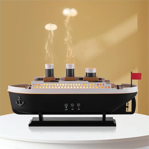 Titanic luftfugter 250 ml, æterisk oliediffuser kølig tåge ultralyd aroma aromaterapi diffuser med fjernbetjening 7 lys 2 tågetilstand auto