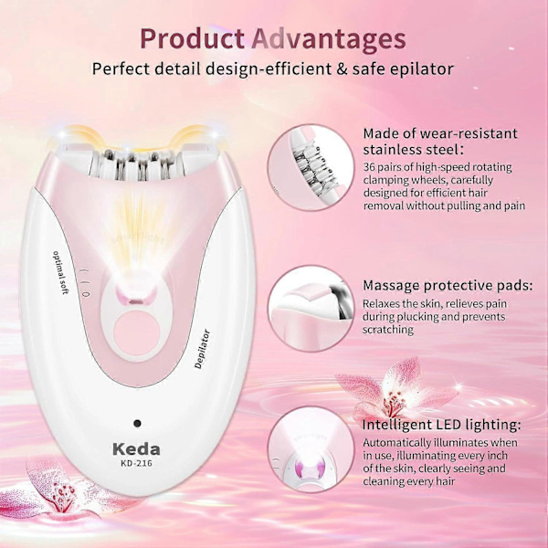 2026 Seneste Model Epilatorer Hårfjerning til Kvinder, Glat Glide Epilator til