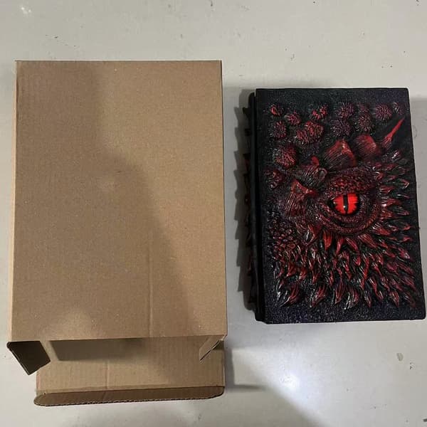 3D Drageøje Præget Journal, Harpiks Gravering Notesbog, Dnd notesbog til Drageelskere, Blankt Papir, Hardcover Rejse Notesblok til Skrivning, Skitsebog