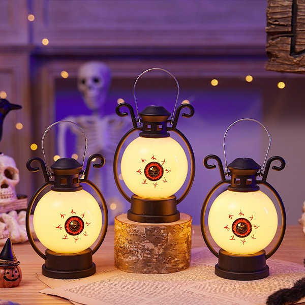 Mini Halloween Lantern LED Elektronisk Lys Lampe Bærbare Gresskarlys