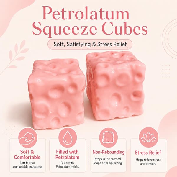 2-pack rosa ostklämleksak, mjuk formbar utan återfjädring, vaselinfylld ostfidgetleksak, sensorisk skrivbordsleksak, rolig nyhetspresent 2 Pack/Pink