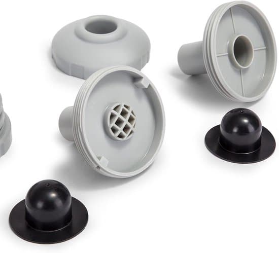 Kompatibel med vandregenereringssystem – reservedele til pool – dyseforbindelsessæt til indløb/udløb til pools – (inkluderer dysehoved) – 32 mm diameter