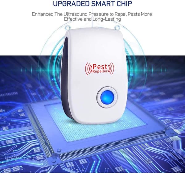 Ultralydsrepeller, Ultralydsrepeller til mus 6-pak, Ultralydsrepeller til mus og rotter Effektiv mod mus, rotter, fluer