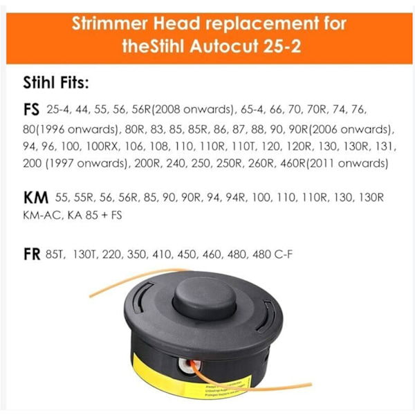 Trimmerhoved til Stihl FS, KM serie slåmaskiner