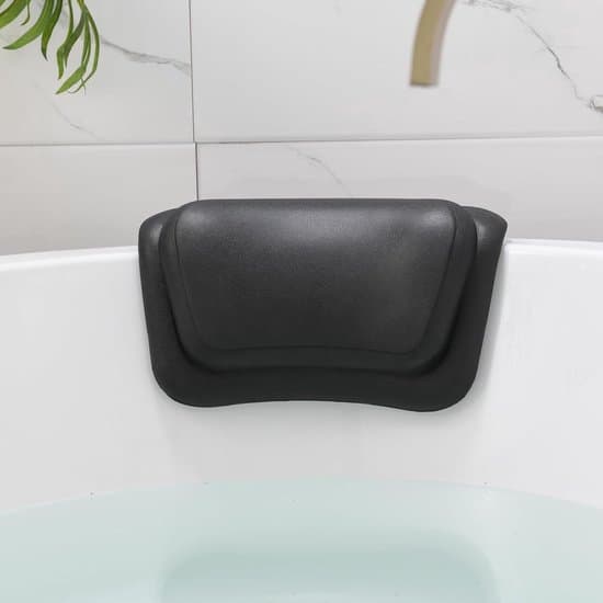 Badekarspude til badekarret - Badekarspude med sugekopper - Ergonomisk 3D badekarspude - Velegnet til badekar og jacuzzier - Sort