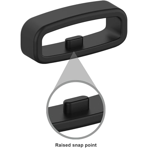 Loop för 20 mm breda klockarmband 10 st grå grå svart black