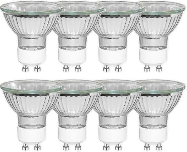 8 st GU10 35W halogenreflektorlampor, dimbar spotlight, varmvit 2700K